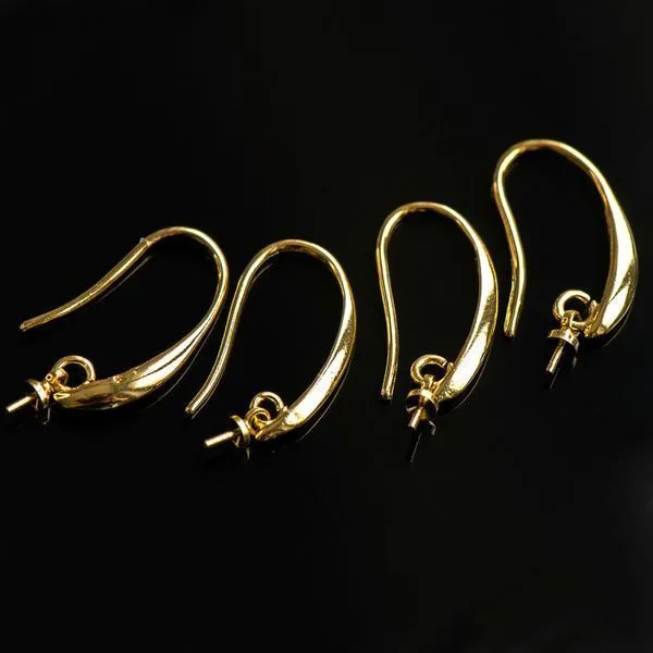 швензы "летиция с бейлом", покрытие золотом, 24x3x2.5 мм