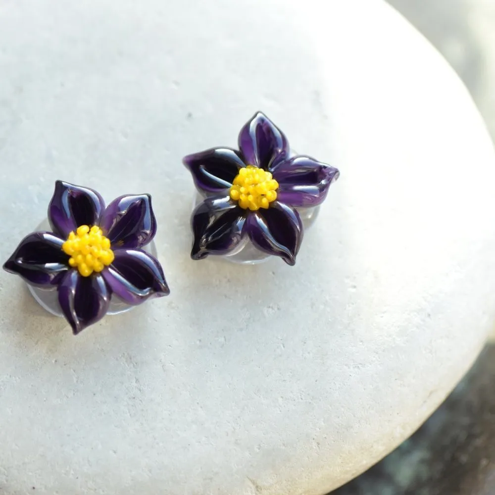 бусина, мурано "фиалка", фиолетовый, 21х21 мм