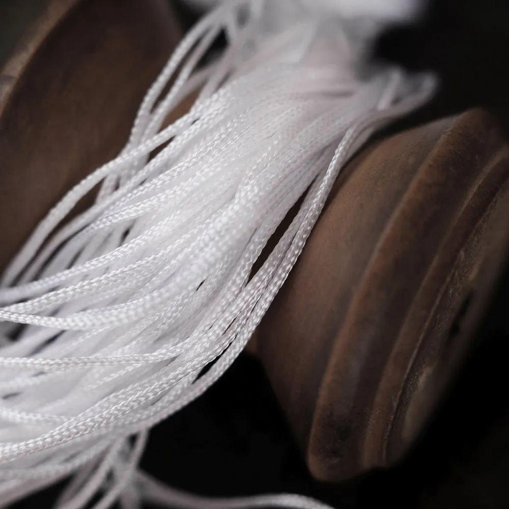 шнур, полиэстер, цвет белый, 1 мм, уп 26 м  