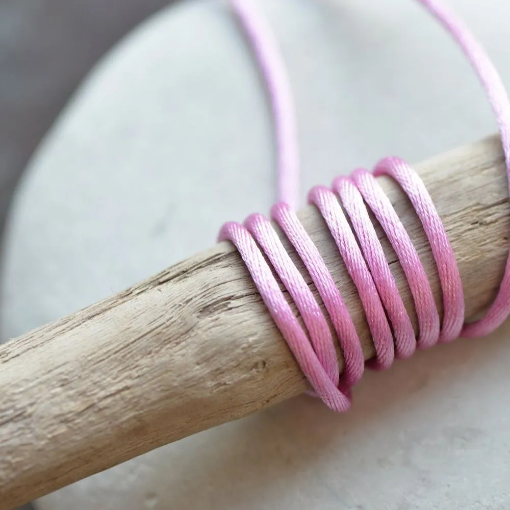 шнур атласный для кумихимо, цвет розовый, 1.5 мм