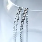 Цепочка "Кросс 304", цвет стальной, звено 2x1.7x0.4 мм