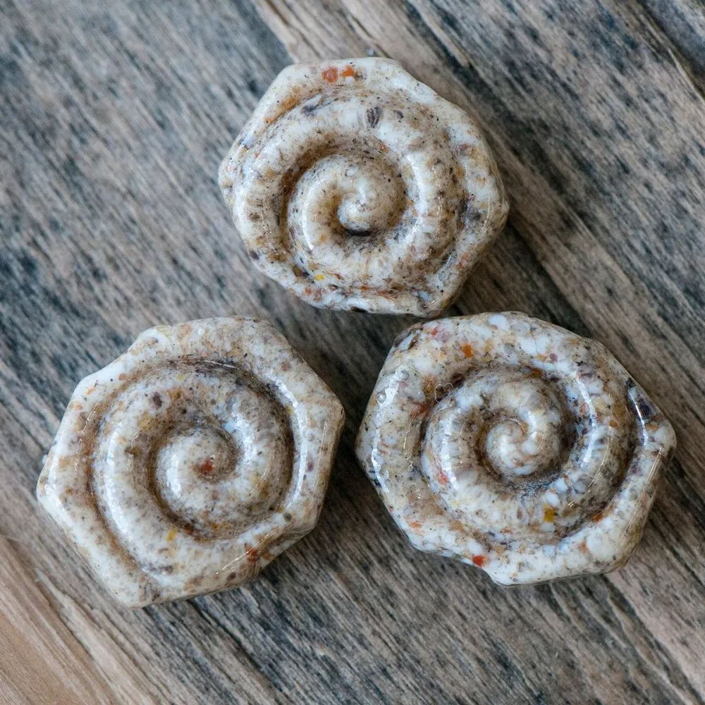 бусина, мурано "артефакты", фигурная, песочный,16х13 мм