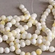 Бусина из ракушки, "Сишелл", цвет сливочный, 8 мм