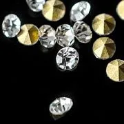 Стразы ювелирные, стекло, цвет Crystal, 2.3-2.4 мм (уп 20 шт)
