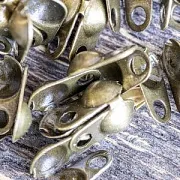 Калотта вертикальная, цвет античная бронза, 8х4 мм  (уп 20 +/-2 шт)