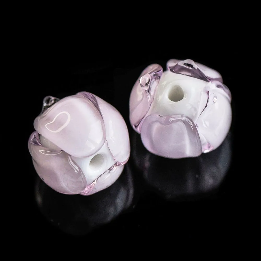 бусина, мурано "бутончик", светло-розовый, 13х12 мм