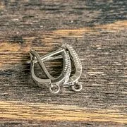 Швензы "Стелла", с цирконием, цвет платина, 18х11х1.5 мм 