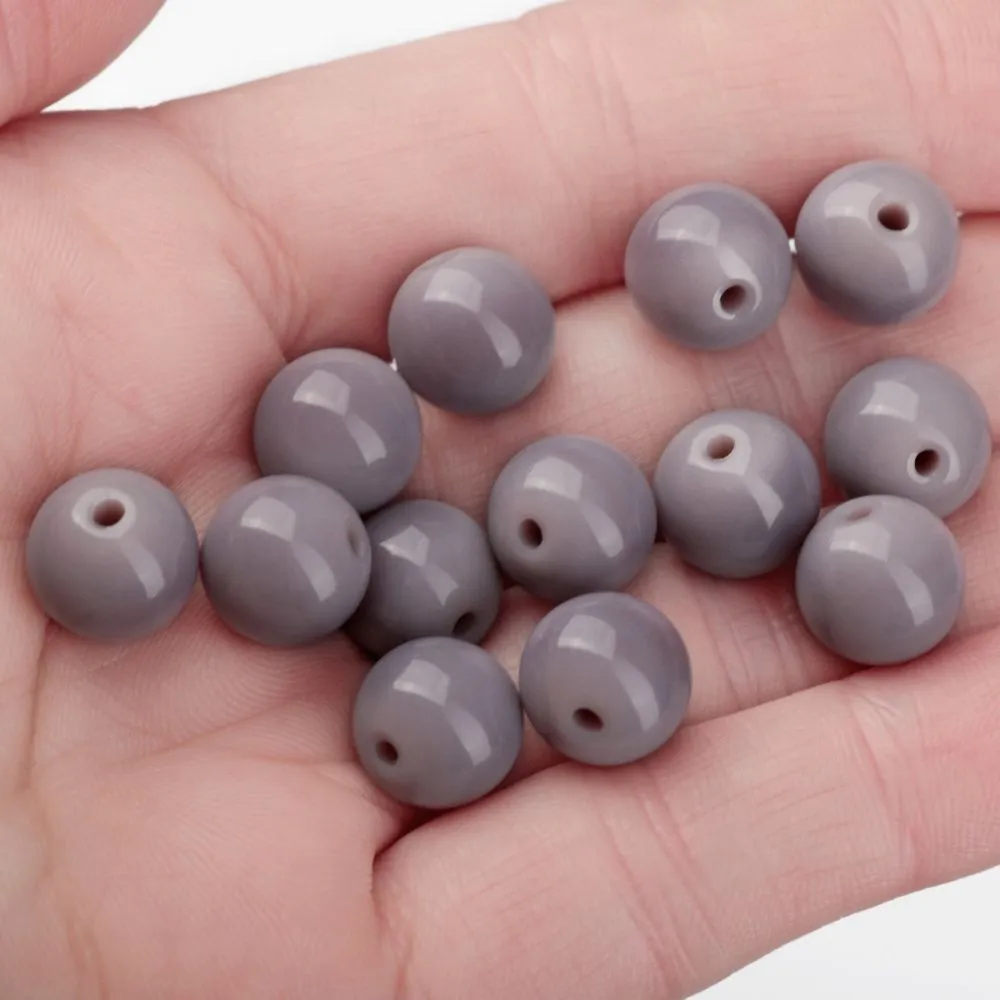 бусина, стекло 10, цвет увядшей розы, 10 мм