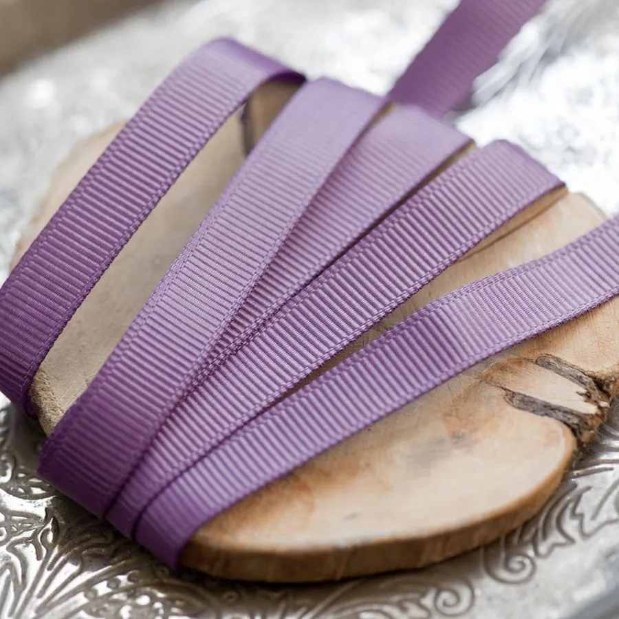 лента репсовая, цвет фиолетовый, ширина 9.5 мм ленты