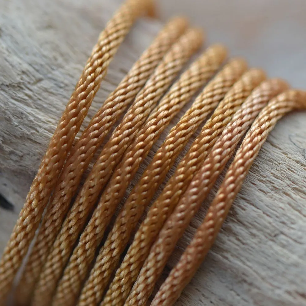 шнур, полиэстер, круглый, цвет карамельный, 2 мм  