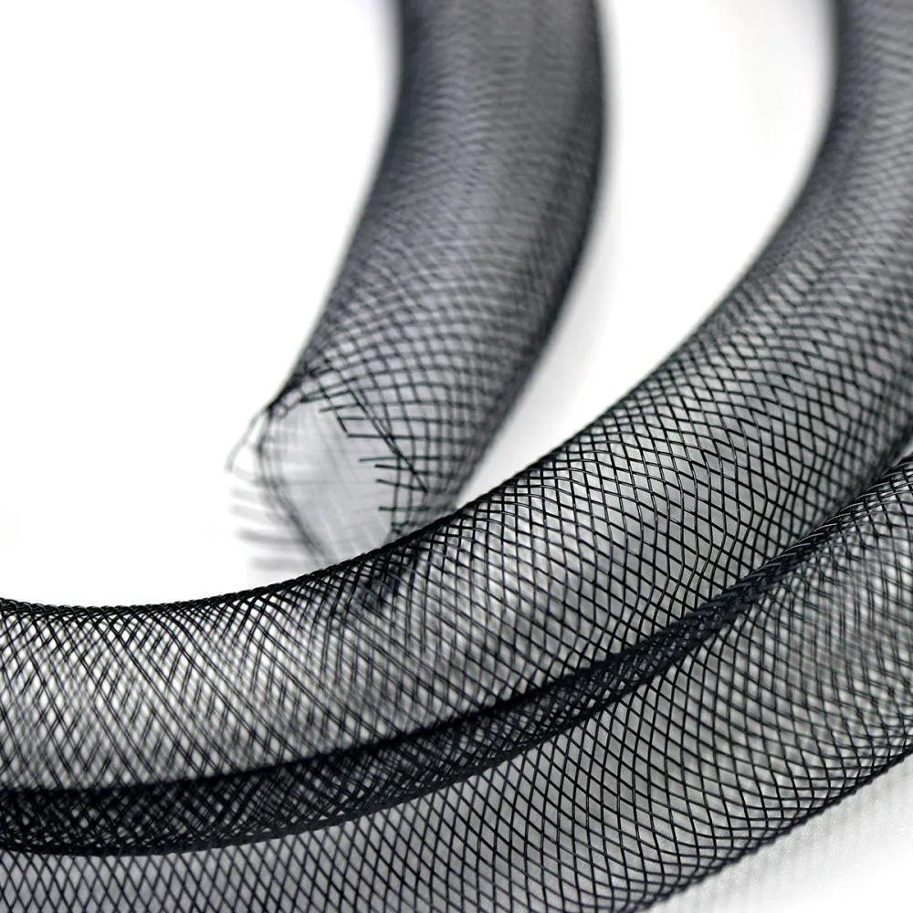 ювелирная сетка, пластик, цвет черный, диаметр 16 мм