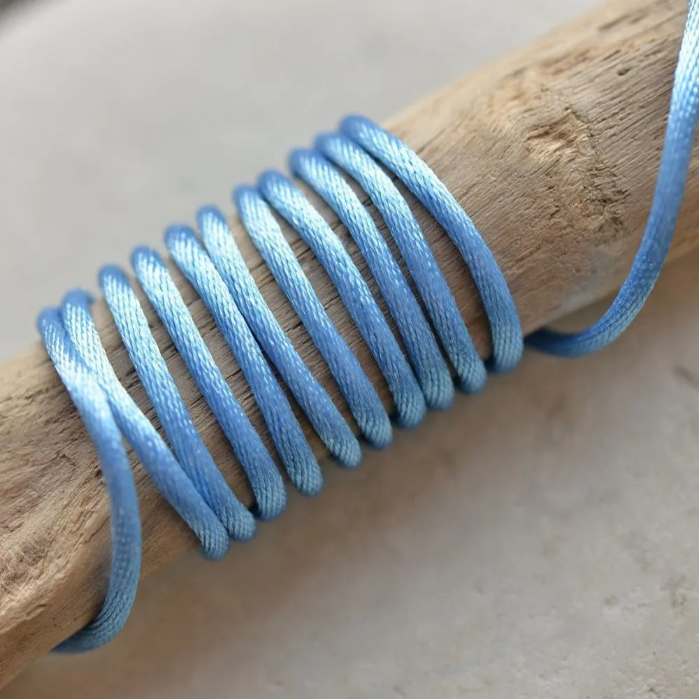 шнур атласный для кумихимо, цвет белый, 2 мм