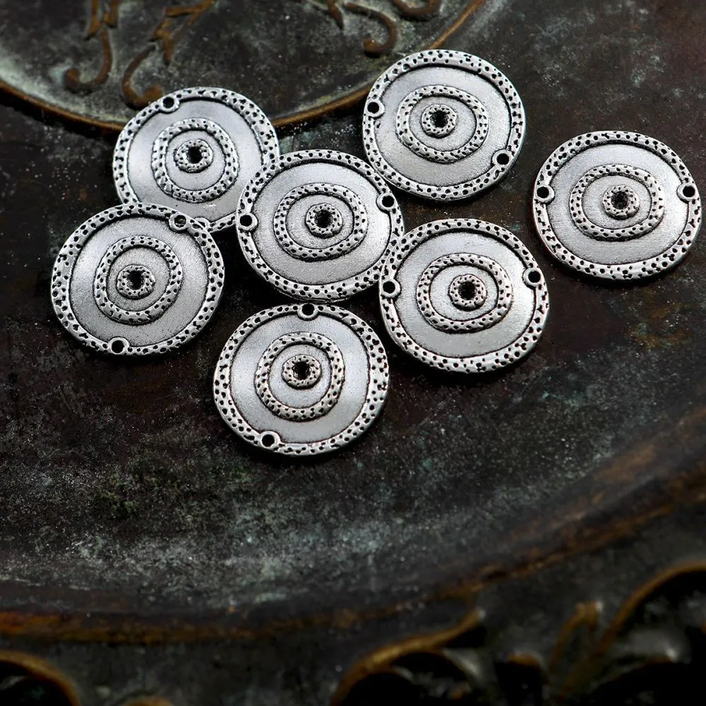 коннектор "антик", цвет античное серебро, 22х2 мм