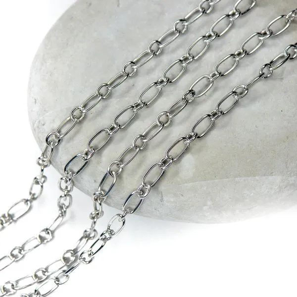 цепочка "венто", цвет платина, 9х5х1 мм