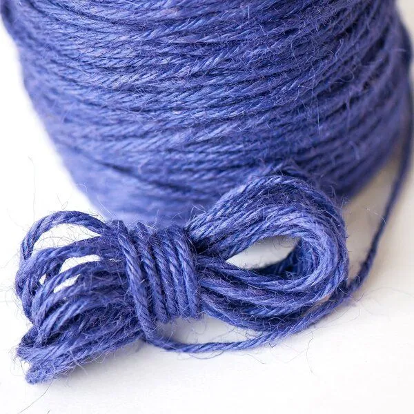 шнур конопляный, цвет фиолетовый, 2 мм (уп 5 м)