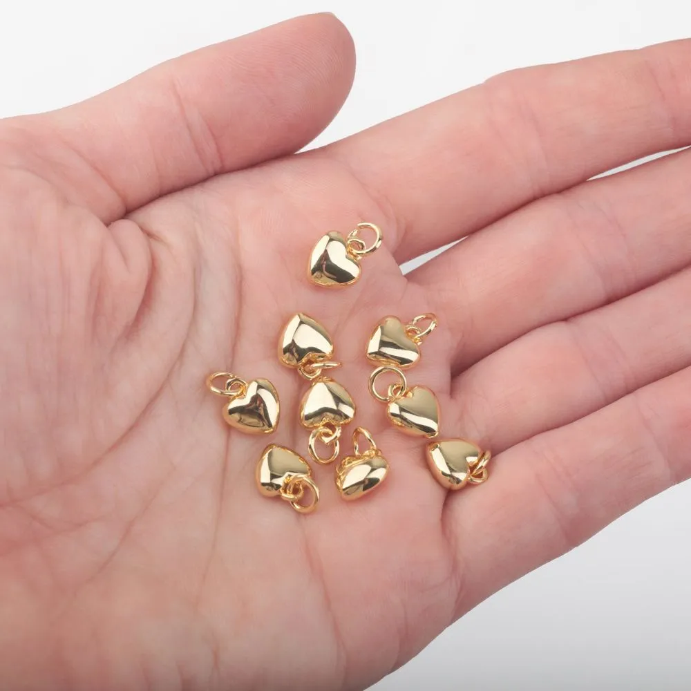 подвеска металл "харти", позолота, 9.5x7.5x3.5 мм