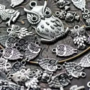 Микс металлический из подвесок "Совы", цветовой и размерный микс (уп 20 г)