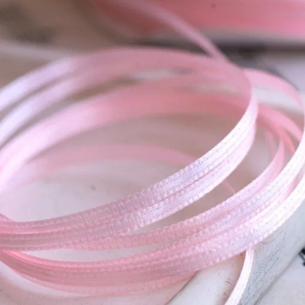 лента, атлас, цвет розовый светлый, ширина 3 мм ленты