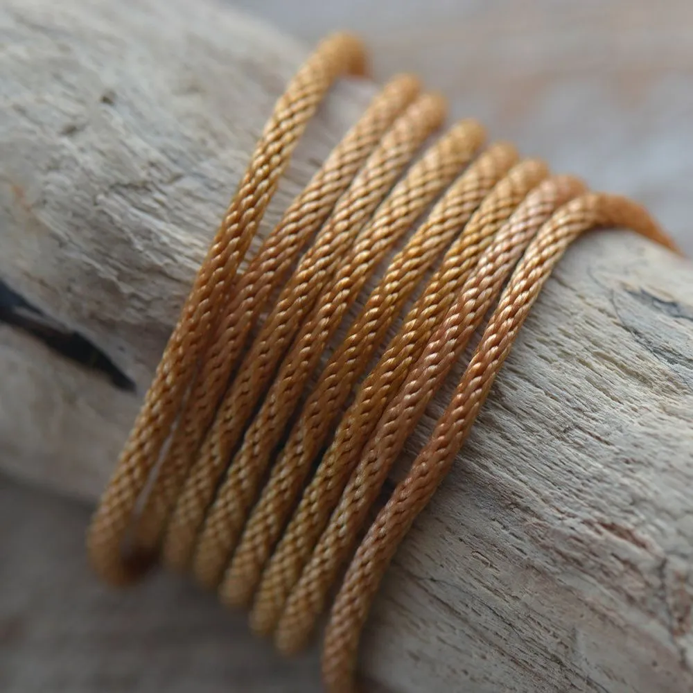шнур, полиэстер, круглый, цвет карамельный, 2 мм  
