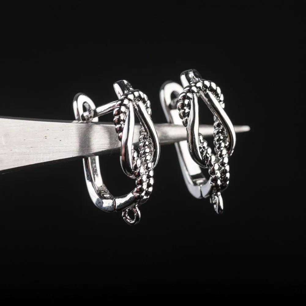 швензы "нодо", покрытие платина, 18.5x12x6.5 мм 