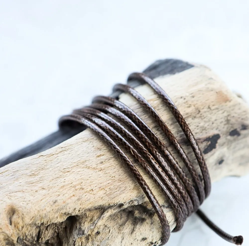 шнур вощеный, цвет кофе, 2 мм