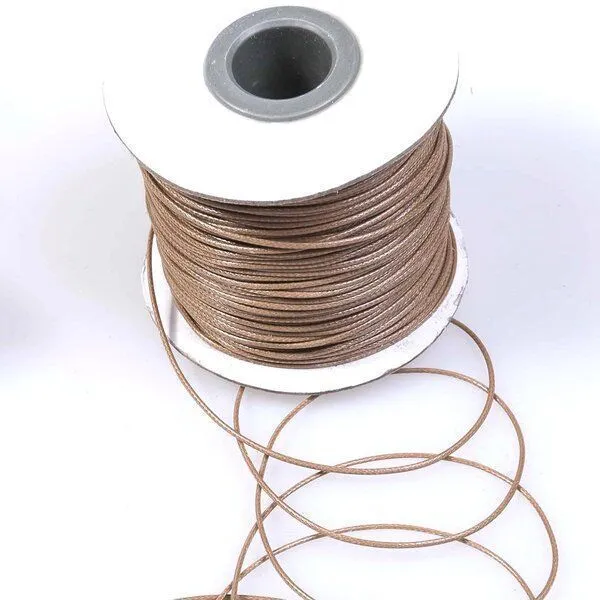 шнур вощеный, цвет бежевый, 1 мм