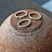 Рамка для бусин "Овал", цвет серебро, 19х14.5х3 мм