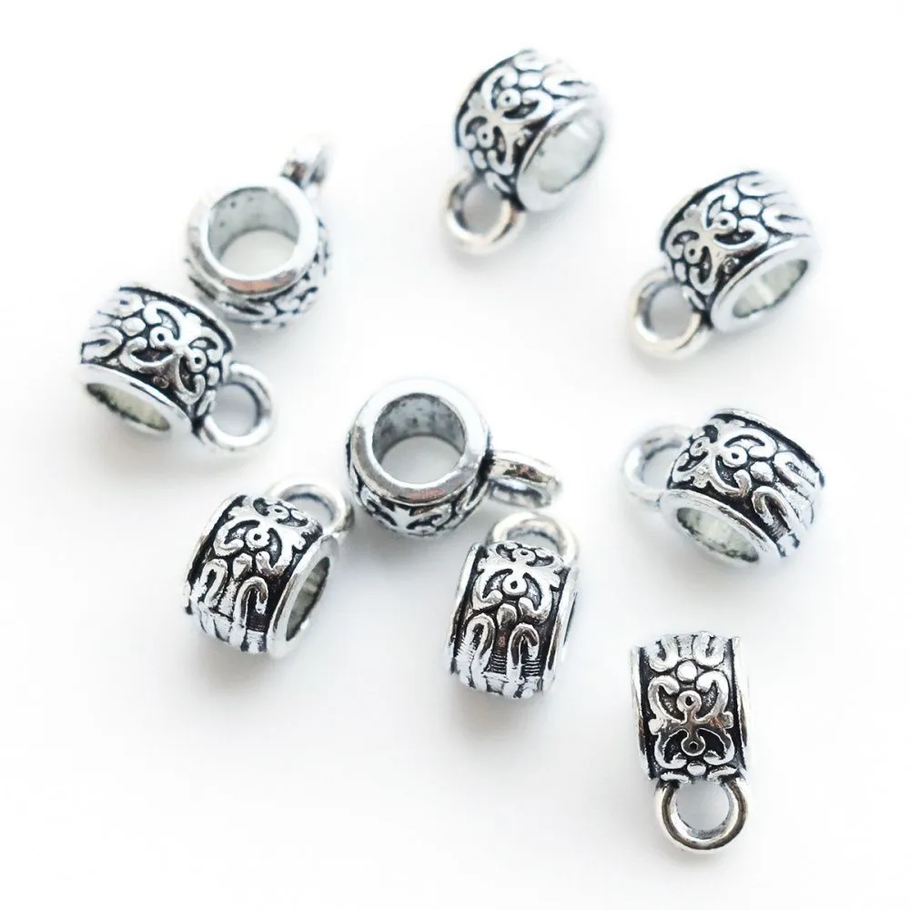 бейл "тай", цвет античное серебро, 11x6x7 мм