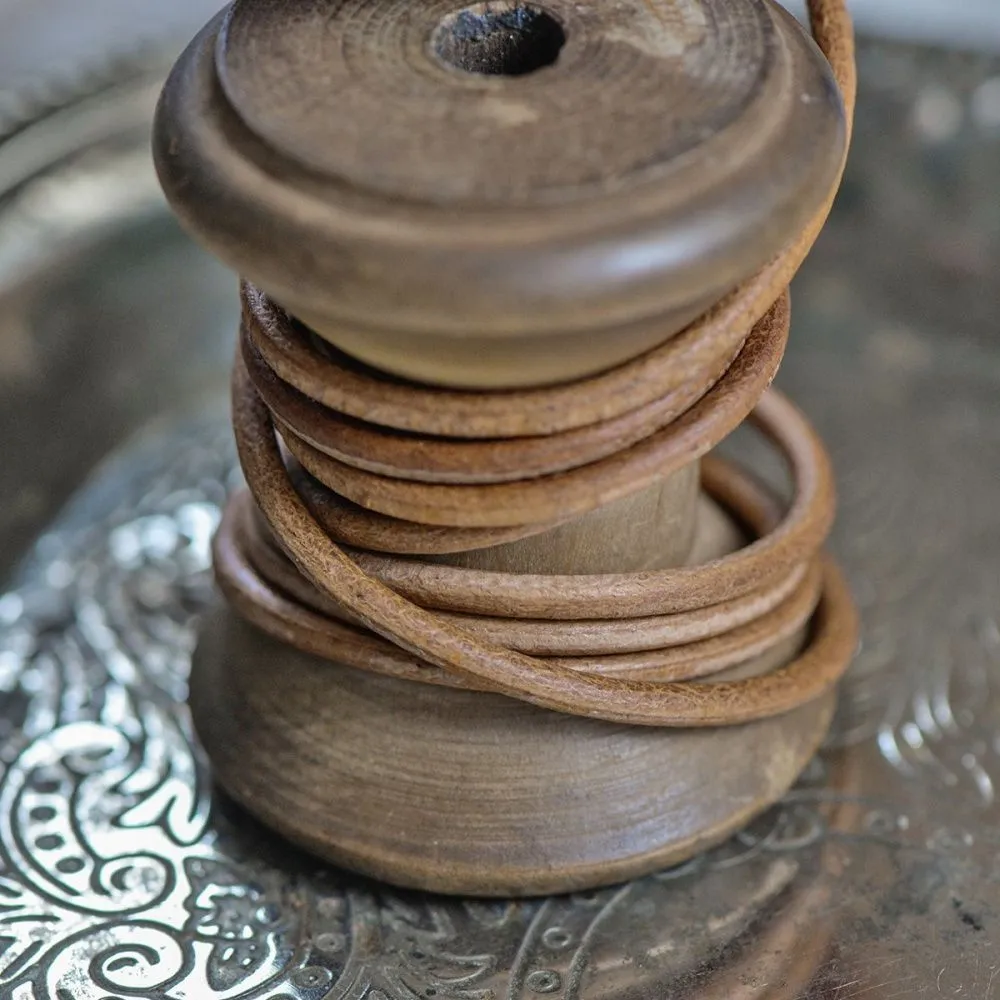 шнур кожаный, цвет коричневый 2, диаметр 2.5 мм