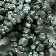 Бусина пирит осколки, цвет оливковый, 7х5х5 мм (уп.10 г)