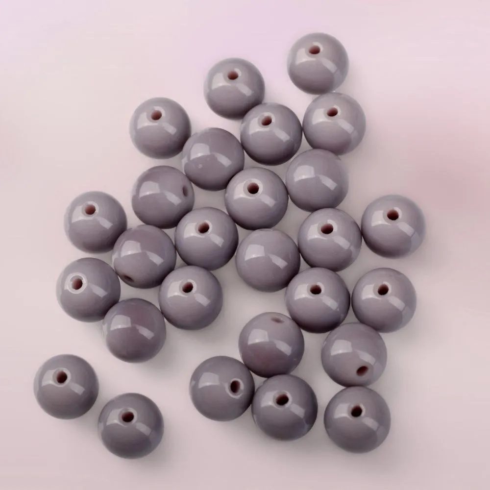 бусина, стекло 10, цвет увядшей розы, 10 мм