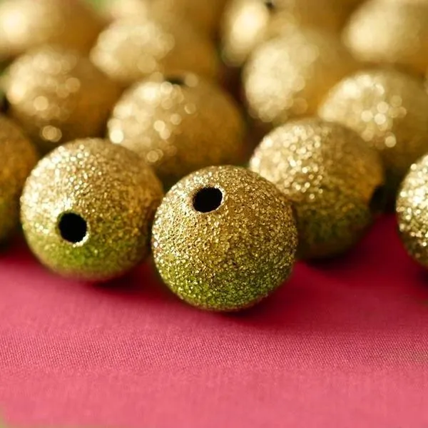 бусина, металл "звездная пыль" 12, цвет золото, 12 мм