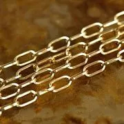 Цепочка "Скрепка", цвет светлое золото, звено 9.5x4.5x1 мм