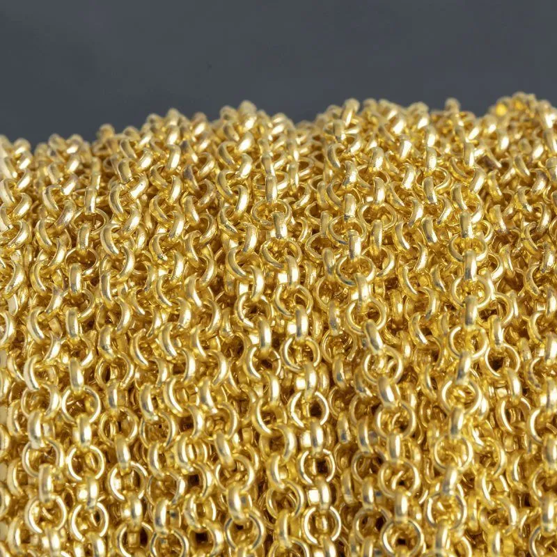 цепочка "раунд", цвет золото, звено 4х1 мм