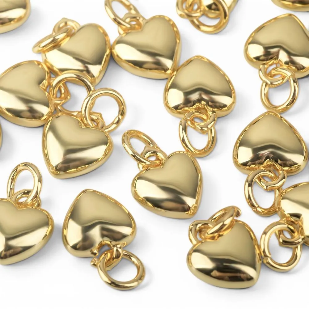 подвеска металл "харти", позолота, 9.5x7.5x3.5 мм