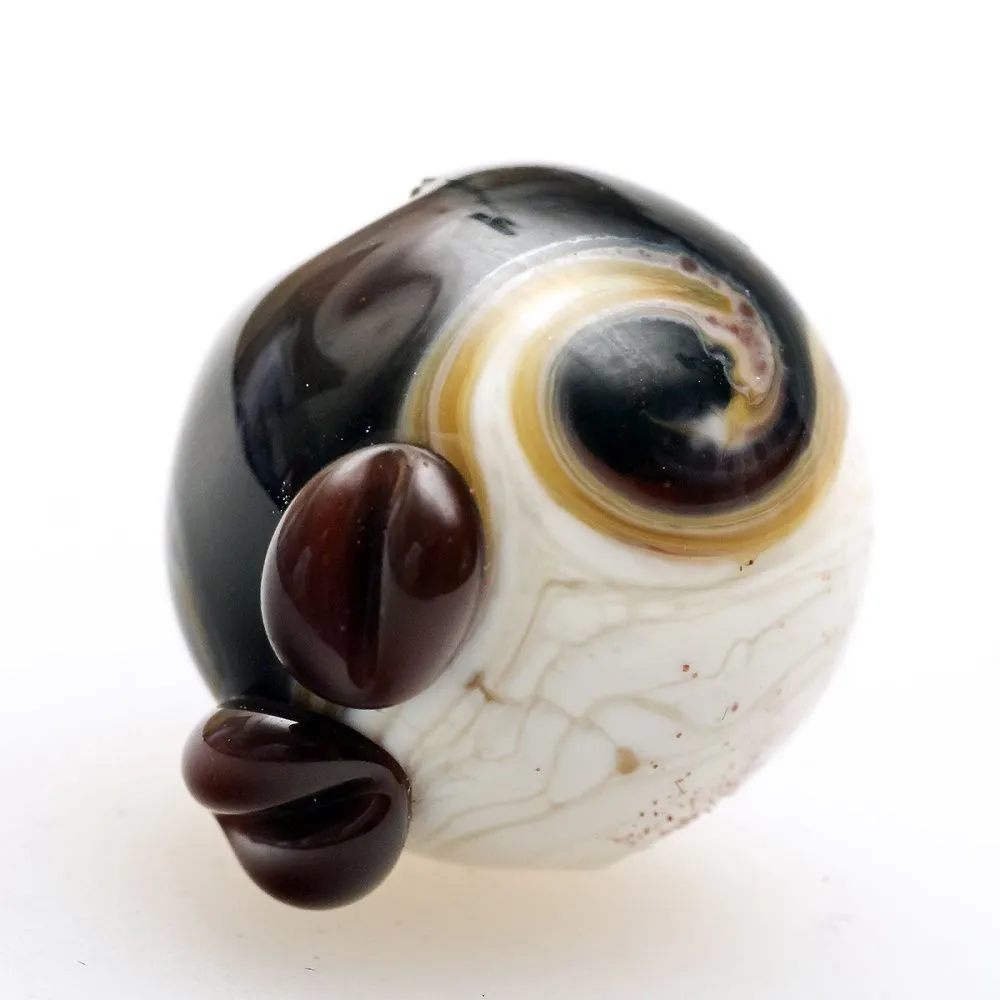 бусина, мурано "тирамису", круглая,14-15 мм