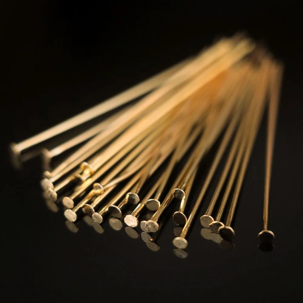 пины-гвоздики, позолота, 35x0.7 мм