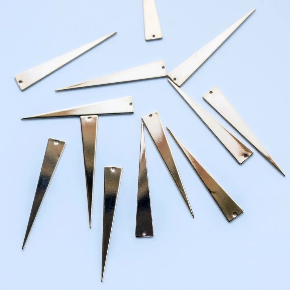 подвеска металл "пика", позолота, 51x8x1 мм