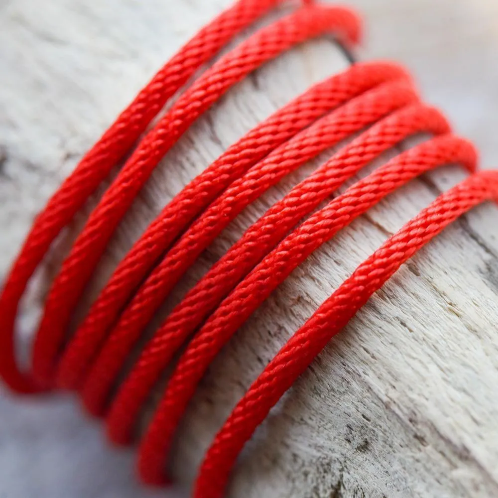 шнур, полиэстер, круглый, цвет красный, 2 мм  
