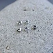 Разделительная бусина "Абакус", цвет платина,  4x1.5 мм