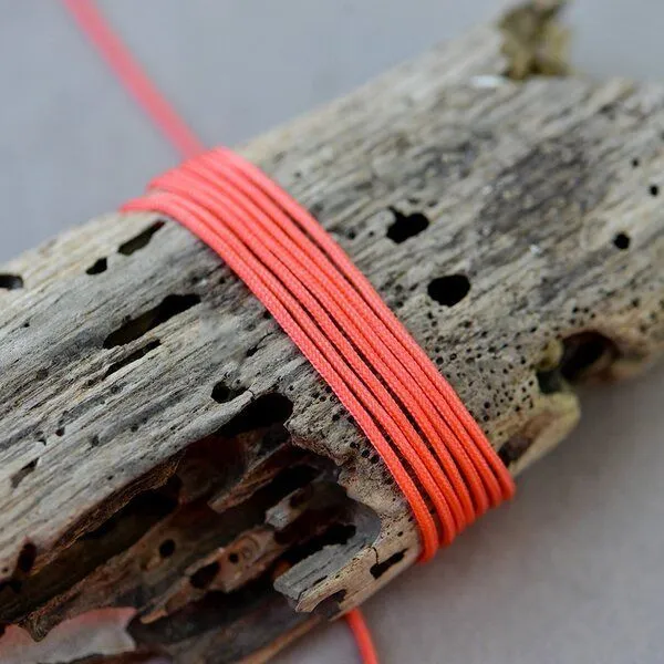 шнур, полиэстер, цвет коралловый, 1 мм  