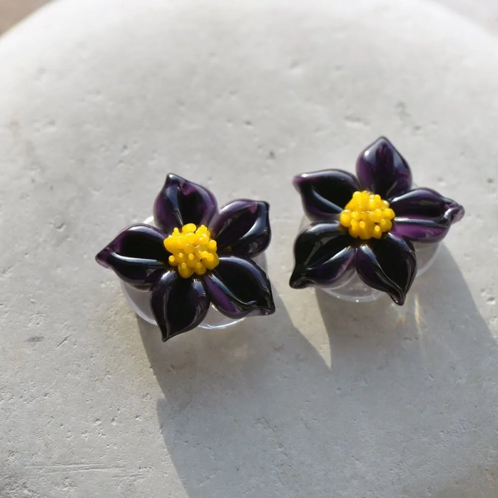 бусина, мурано "фиалка", фиолетовый, 21х21 мм