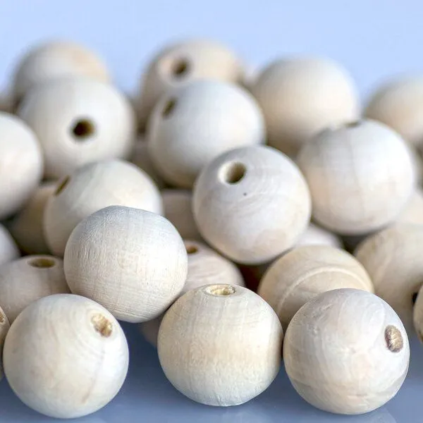 бусина дерево 20, для обвязки, цвет натуральный, 20 мм