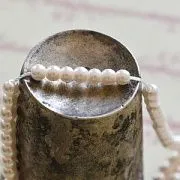 Бусина, имитация жемчуга, стекло 3, цвет розовый бледный, 3 мм (уп 100+/-10 шт)