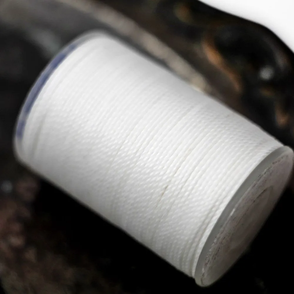 шнур витой из полиэстера, вощеный, цвет белый, 1 мм