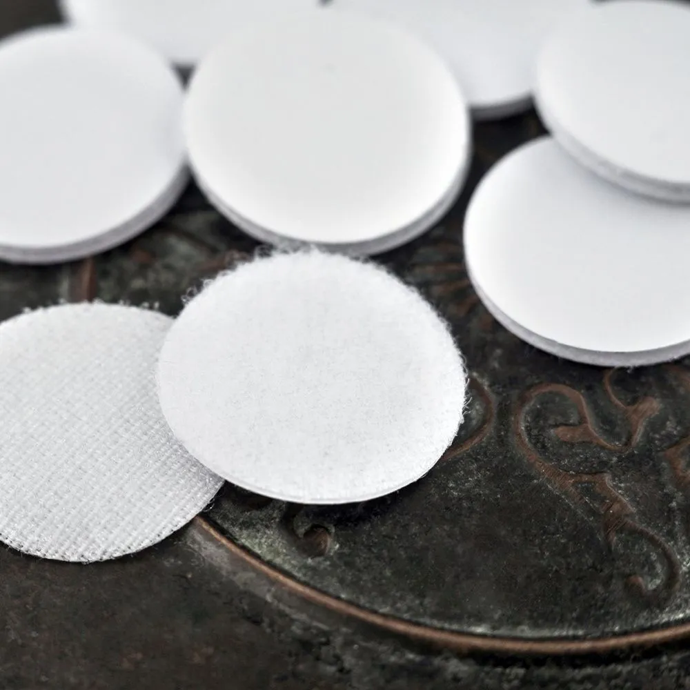 липучки самоклеящиеся, цвет белый, 30 мм 