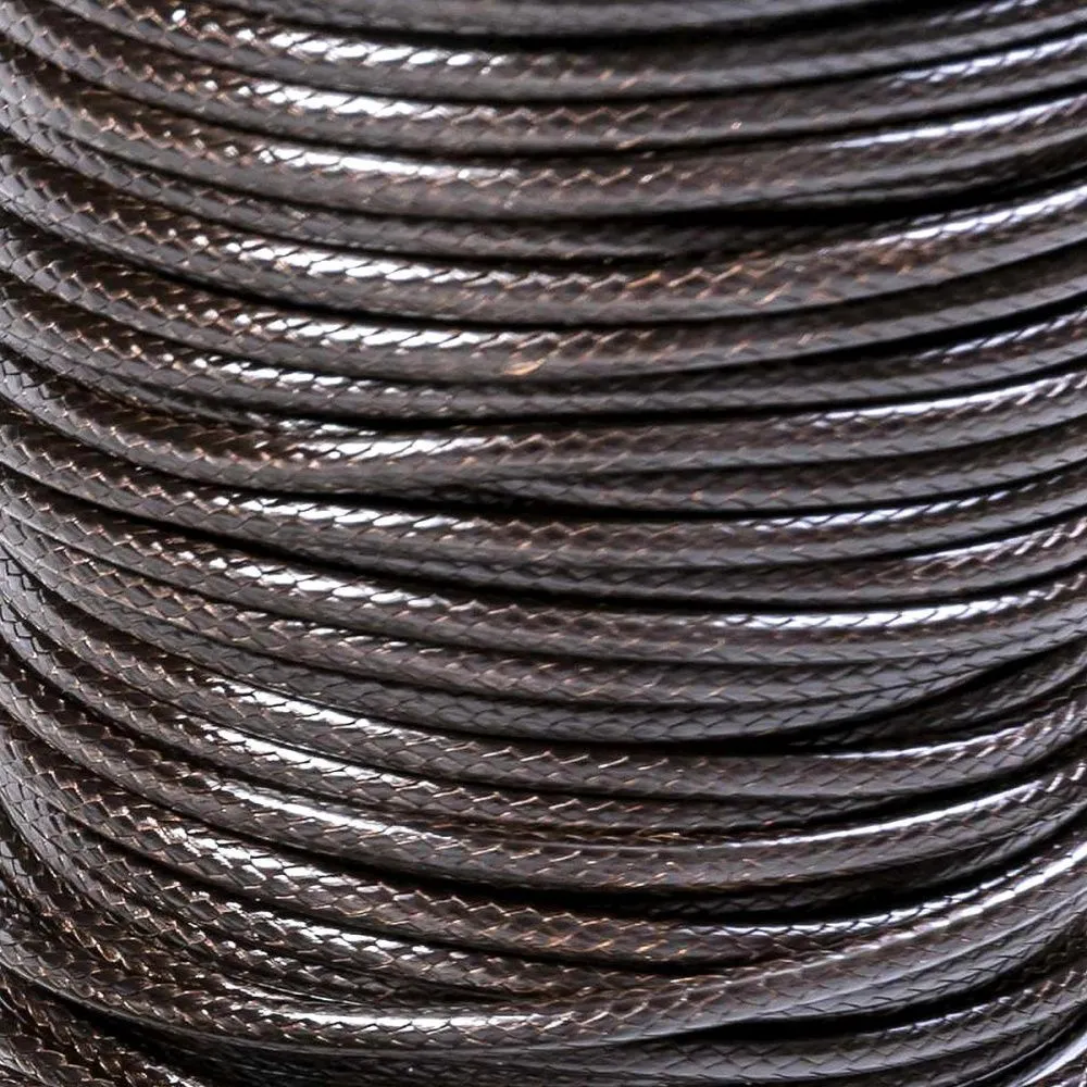 шнур вощеный, цвет кофе, 3 мм