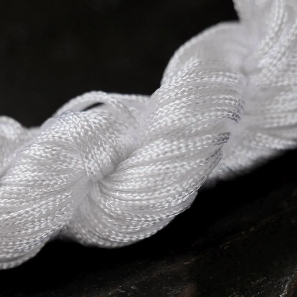 шнур, полиэстер, цвет белый, 1 мм, уп 26 м  