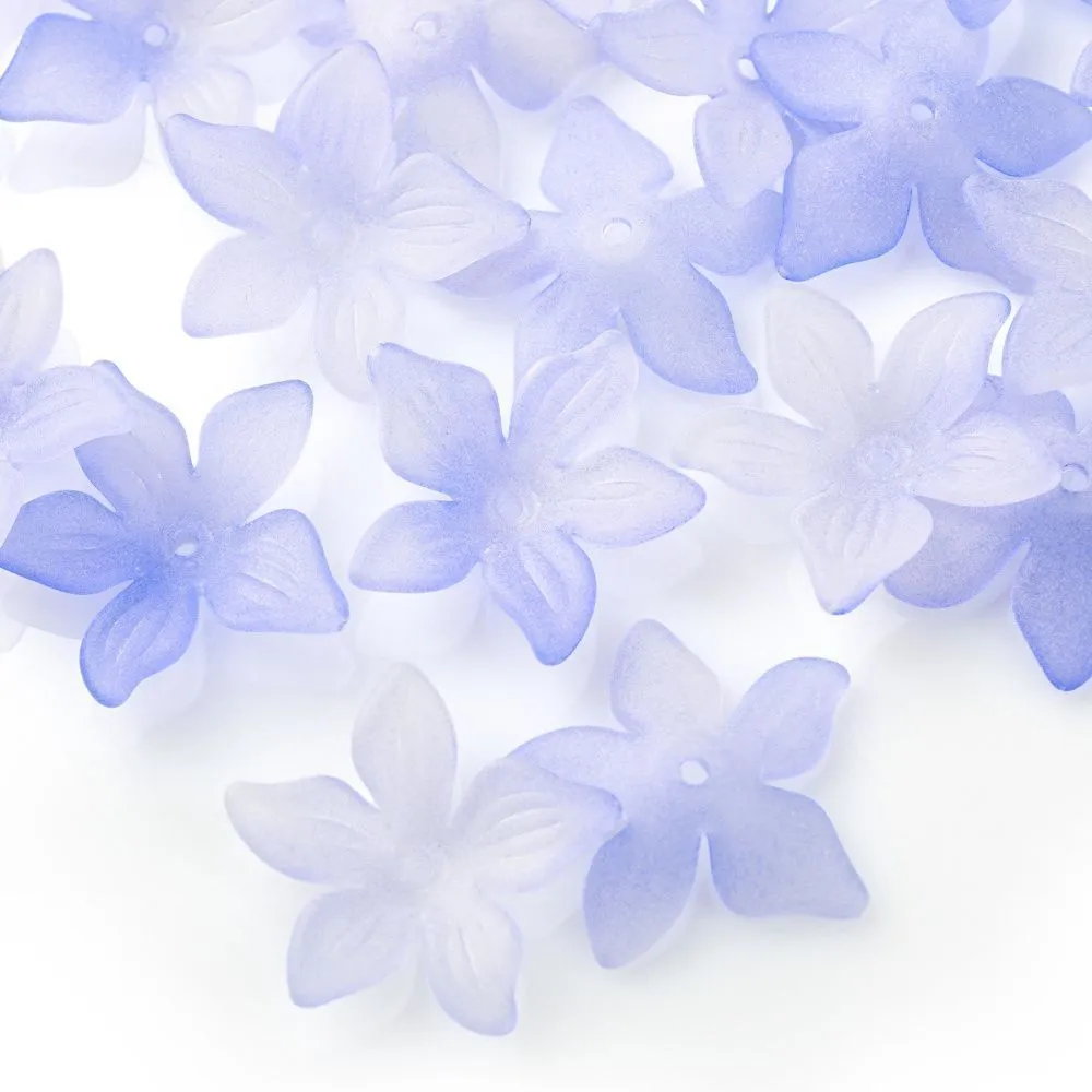 бусина, акрил "оксалис", матовая, цвет сиреневый, 24x25.5x5.5 мм