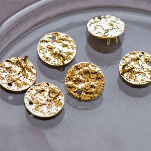 коннектор "шанти", цвет светлое золото, 12x1 мм